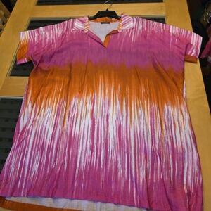 Natori Pink and Orange Dress